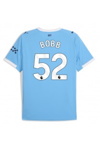 Manchester City Oscar Bobb #52 Jalkapallovaatteet Kotipaita 2025-26 Lyhythihainen